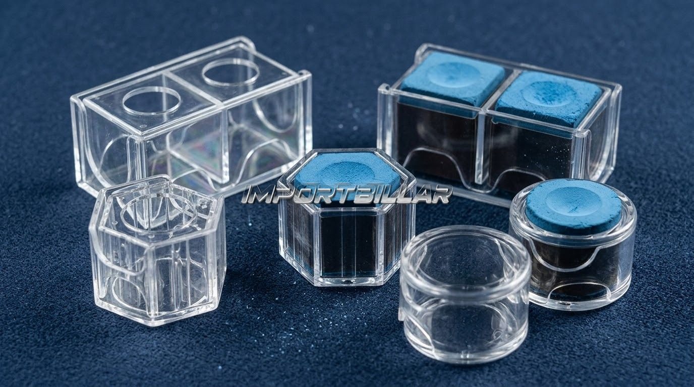 Caja porta tiza de acrílico: accesorios de billar IMPORTBILLAR